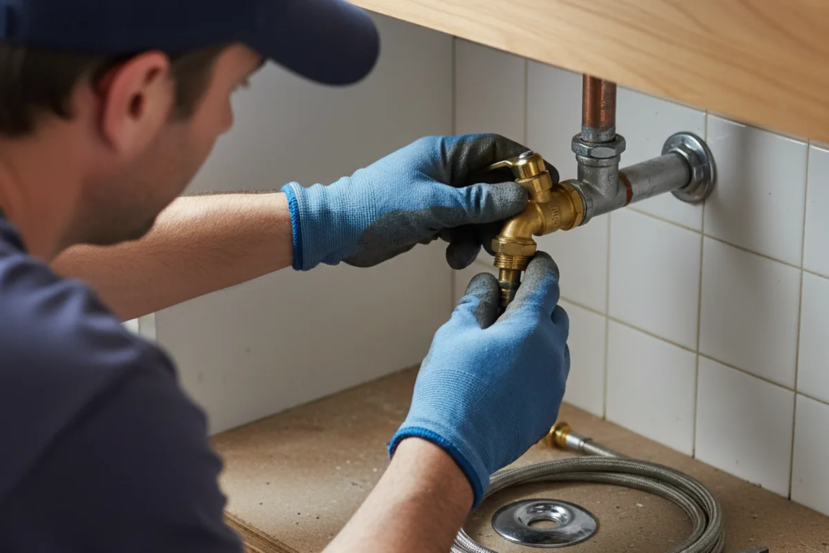 Shutoff valve and fitting work during Emergency Plumbing in Pulaski